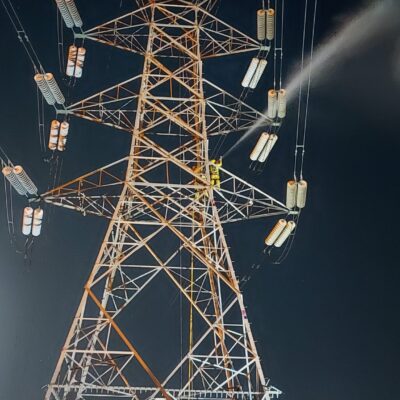 132kV Over head line washing